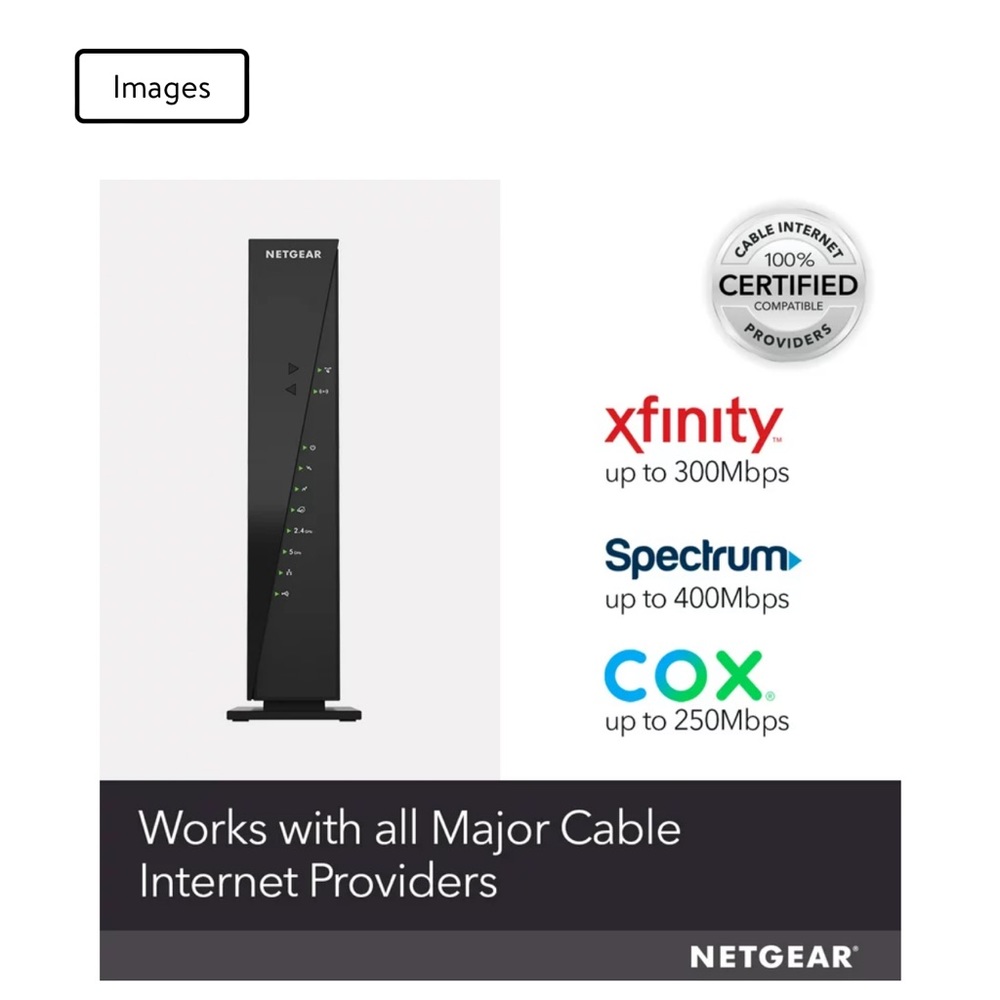 NETGEAR - AC1750 DOCSIS 3.0 Cable
Modem WiFi Router 1.75Gbps - Picture 6 of 8